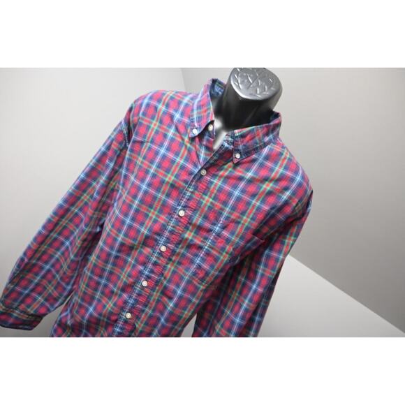 Chaps Ralph Lauren Dress Shirt Plaid Easy Care Mens Size 3XB 3XL Big - Picture 4 of 9